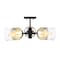 Designers Fountain Gatsby 20.5 in. 3-Light Matte Black Mid-Century Modern Semi Flush Mount with Gold Ombre Shades D306M-3SF-MB - alternate 2